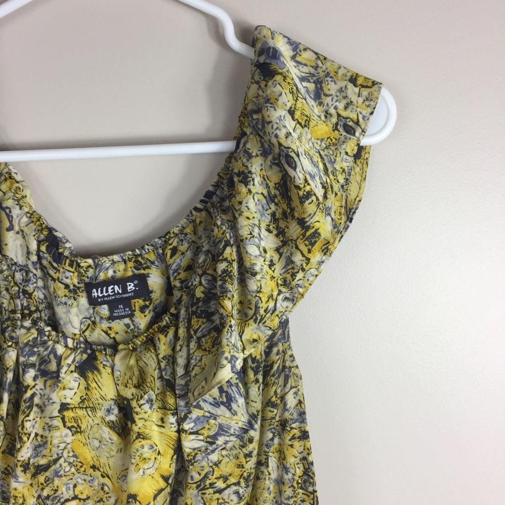 ALLEN B by ALLEN SCHWARTZ yellow dress - Picture 4 of 8